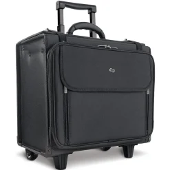 Solo New York Midtown Collection Morgan Laptop Rolling Briefcase, Black Polyester (B151-4)