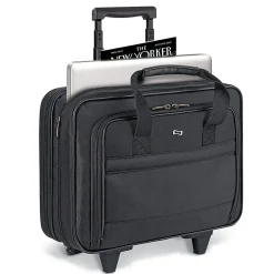 Solo New York Midtown Laptop Rolling Briefcase, Black Polyester (B100-4)