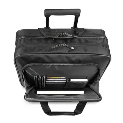 Solo New York Midtown Laptop Rolling Briefcase, Black Polyester (B100-4)