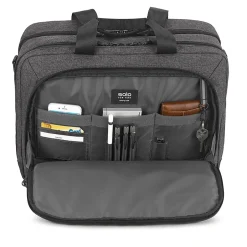 Solo New York Nomad Collection Voyage Laptop Briefcase, Gray Polyester (NOM301-10)
