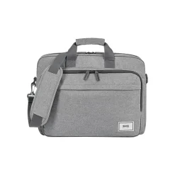 Solo New York Re:new Polyester Briefcase, Laptop Compatible, Heathered Gray (UBN127-10)