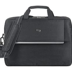 Solo New York Urban Chrysler Polyester Briefcase, Laptop Compatible, Black (LVL330-4)