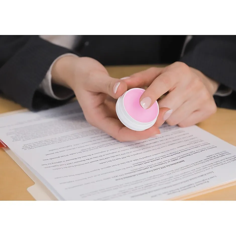 Sortkwik 0.38 oz. Fingertip Moistener, Pink, 3/Pack (LEE10053)* Finger Pads