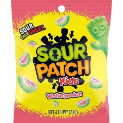 Gummy & Chewy Candy<Sour Patch Kids Watermelon Gummy Candy, 5 oz, 12/Carton (JAR1506224)