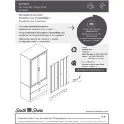 Acapella Wardrobe Armoire, Pure Black (5370038) Storage Cabinets