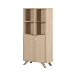 Online Helsy 65.25" 6-Shelf Bookcase with Adjustable Shelf, Soft Elm Laminated Particleboard (13869) Bookcases