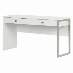 Outlet Interface Desk with 2 Drawers, White (10536) Computer Desks