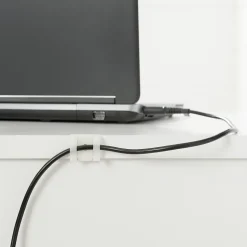 Outlet Interface Desk with 2 Drawers, White (10536) Computer Desks