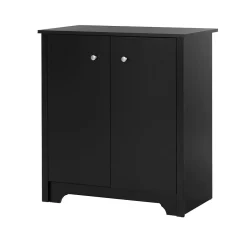 Outlet Vito Small 2-Door Storage Cabinet, Pure Black (10329) Storage Cabinets
