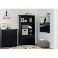 Outlet Vito Small 2-Door Storage Cabinet, Pure Black (10329) Storage Cabinets