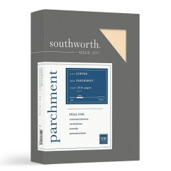 8.5" x 11" Specialty Paper, 24 Lbs., Parchment, 500/Box (894C) Resume Paper