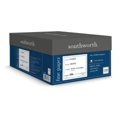 Southworth Gummed #10 Business Envelopes, 4 1/8" x 9 1/2", Ivory, 250/Box (J404I-10)* Business