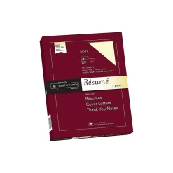 New Resume Paper, 8.5" x 11", 24 lb., Wove-Finish, Ivory, 100 Sheets/Box (R14ICF) Resume Paper