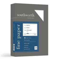 Hot 8.5"W x 11"L Business Paper, 24 lbs., Wove Finish, 500/Box (14C) Resume Paper