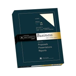 8.5"W x 11"L Business Paper, 32 lbs, Wove Finish, 250/Box (JD18IC) Resume Paper