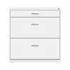 Discount 3-Drawer Lateral File Cabinet, Letter/Legal Size, Lockable, 31.88"H x 30"W x 17.63"D, White (25071) File Cabinets