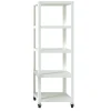 Outlet Ready-to-assemble 72-inch High Mobile 5-Shelf Bookcase, White Bookcases