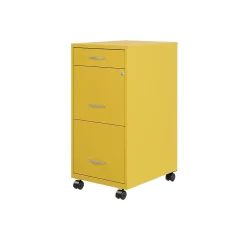 New SOHO Organizer 3-Drawer Mobile Vertical File Cabinet, Letter Size, Lockable, Goldfinch (25284) File Cabinets