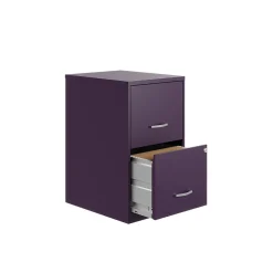 Sale SOHO Smart File 2-Drawer Vertical File Cabinet, Letter Size, Lockable, Midnight Purple (25273) File Cabinets
