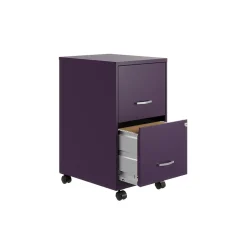 New SOHO Smart File 2-Drawer Mobile Vertical File Cabinet, Letter Size, Lockable, Midnight Purple (25277) File Cabinets