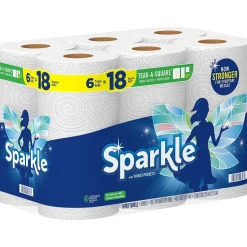 Paper Towels<Sparkle Pick-a-Size with Thirst Pockets Paper Towels, 2-ply, 165 Sheets/Roll, 6 Rolls/Pack (22269501)