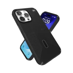 Cell Phone Cases<Speck Presidio 2 Grip MagSafe ClickLock Phone Case for iPhone 15 Pro Max, Black/Slate Gray (150463-3205)