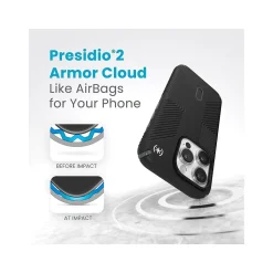 Cell Phone Cases<Speck Presidio 2 Grip MagSafe ClickLock Phone Case for iPhone 15 Pro, Black/Slate Gray (150447-3205)
