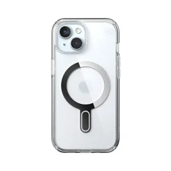 Cell Phone Cases<Speck Presidio Perfect-Clear MagSafe ClickLock Phone Case for iPhone 15, Clear/Chrome (150441-3199)