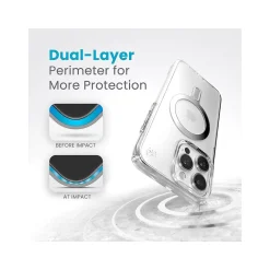 Cell Phone Cases<Speck Presidio Perfect-Clear MagSafe ClickLock Phone Case for iPhone 15 Pro Max, Clear/Chrome (150465-3199)