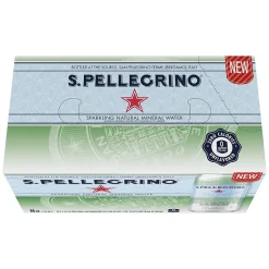 Bottled Water<S.Pellegrino Sparkling Natural Mineral Water, 11.15 Fl oz. Cans (8 Count), 8/Pack (12394227)