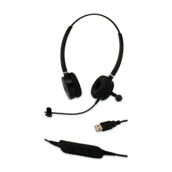 Spracht Wired Noise Canceling Stereo On Ear Computer Headset, Black (HS-WD-USB-2)* Headsets