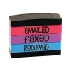 Stack Stamp Set, "EMAILED", "FAXED", "RECEIVED", Assorted Ink (8800) Online