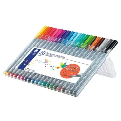 Staedtler triplus Felt Pens, Super Fine Point, Assorted Ink, 20/Pack (334 SB20) Best