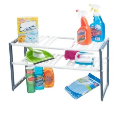 Online Adjustable Under Sink Shelf Organizer Unit Shelving