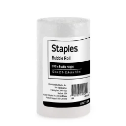 Staples 3/16" Bubble Roll, 12" x 25', Clear (4069426)* Bubble Rolls