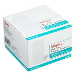 Staples #1 Coin Envelope, 2 1/4" x 3 1/2", White, 100/Pack (50182)* Business