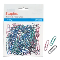 Staples ® #1 Paperclip 100 PK - Tiger