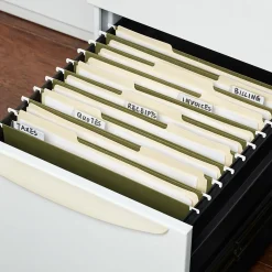 Staples ® 95% Recycled Heavy Duty Hanging File Folders, 1/5-Cut Tab, Legal Size, , 25/Box (ST116830/116830) Standard Green