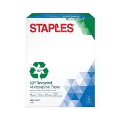 Sale 30% Recycled 8.5" x 11" Multipurpose Paper, 20 lbs., 96 Brightness, 500/Ream (86035) Multipurpose Paper