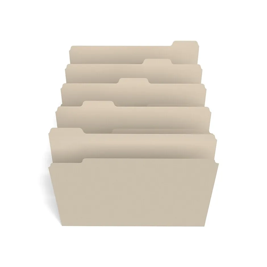 Staples 30% Recycled File Folder, 1/5 Cut Tab, Letter Size, Manila, 100/Box (ST22937-CC) Hot