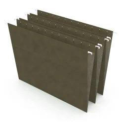 Staples ® 100% Recycled Hanging File Folders, Stright Cut, Letter Size, Standard Green, 25/Box (ST521229/521229) New