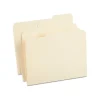 Staples 100% Recycled Heavyweight Reinforced File Folders, 1/3-Cut Tab, Letter Size, Manila, 50/Box (ST452830/452830) Discount