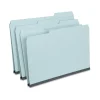 Staples 60% Recycled Heavyweight File Folders, 1/3-Cut Tab, Legal Size, Light Blue, 25/Box (ST621318) Discount