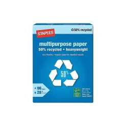 Outlet 50% Recycled Heavyweight 8.5" x 11" Multipurpose Paper, 28 lbs., 96 Brightness, 500/Ream (86058) Multipurpose Paper