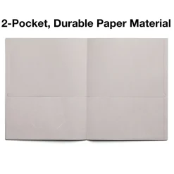 Staples 10% Recycled Smooth 2-Pocket Paper Presentation Folder, , 10/Pack (13380-US) Gray Sale