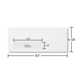 Staples #10 Window Envelopes, 4 1/8