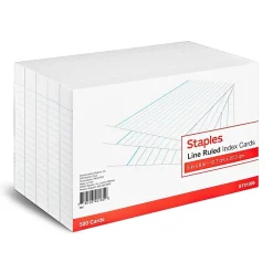 Discount 5" x 8" Index Cards, Lined, White, 500/Pack (TR51006) Index Cards
