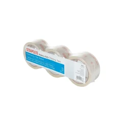 Staples ® 1.88" x 43.7 yards, Heavy Duty Shipping Tape, Clear, 3 Rolls (ST-HM-40-3)* Packing Tape