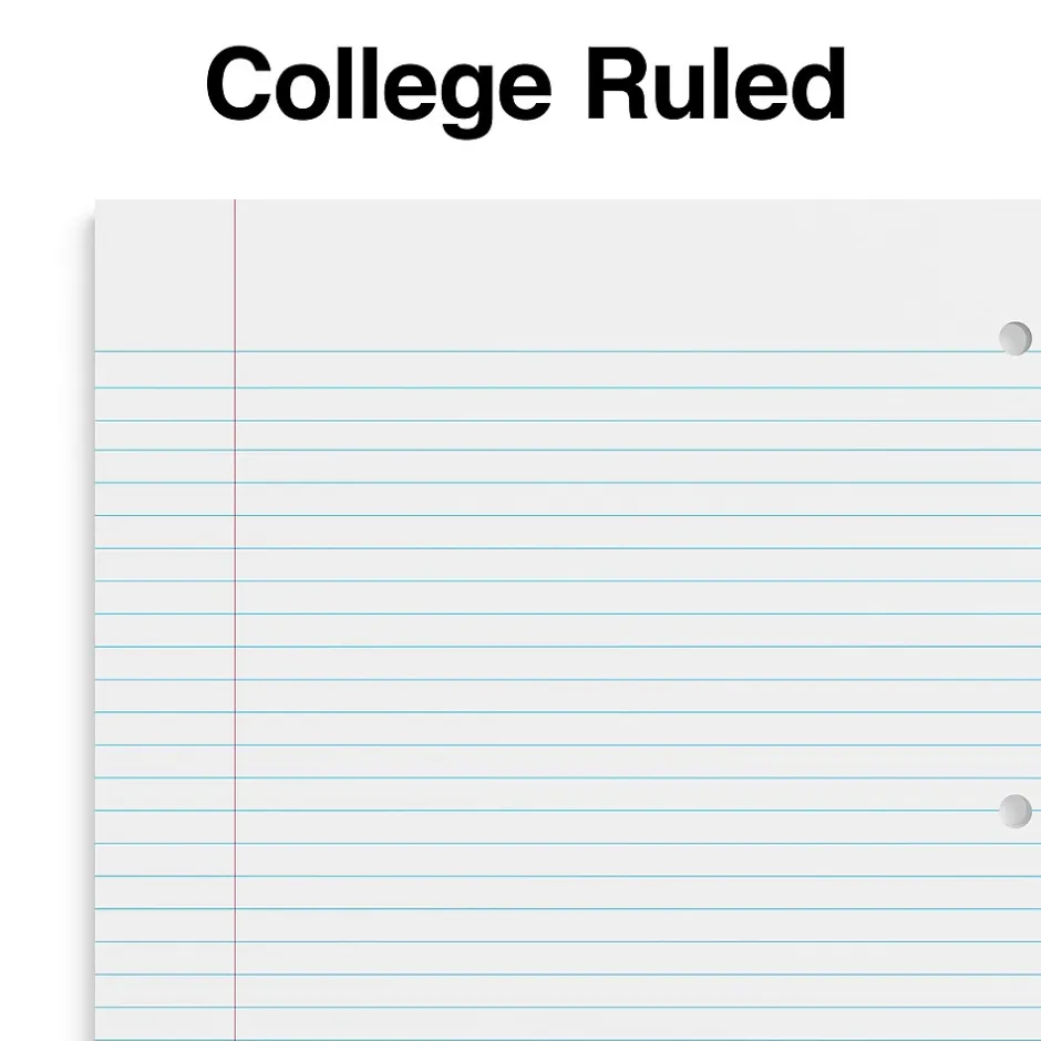 Staples ® Accel Poly 2-Subject Subject Notebooks, 8.5" x 11", College Ruled, 75 Sheets, Assorted (36739)