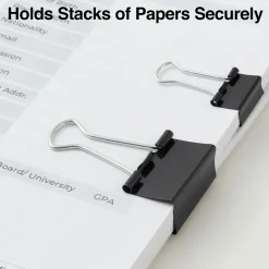 Staples Assorted Binder Clips, 1